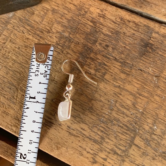 ✨ MOONSTONE SQUARE TINY DANGLE EARRINGS✨ - Picture 6 of 7